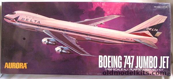 Aurora 1/156 Boeing 747 Jumbo Jet Delta, 360 plastic model kit